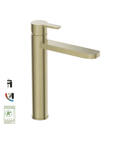 mélangeur lavabo cifial | Lounge haut rétro chrome or