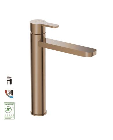 mélangeur lavabo cifial | Lounge haut rétro chrome or