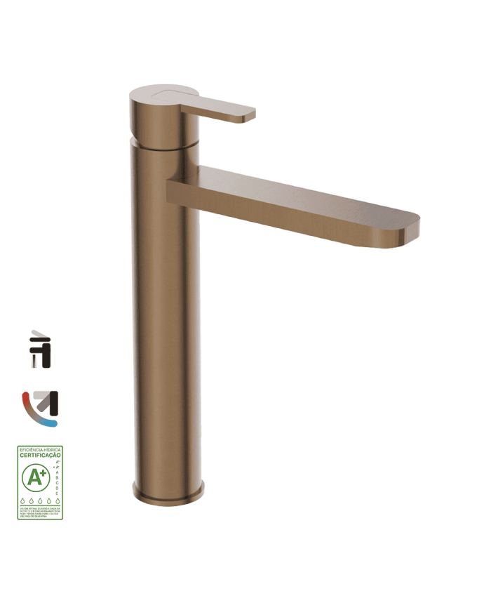 mélangeur lavabo cifial | Lounge haut rétro chrome or