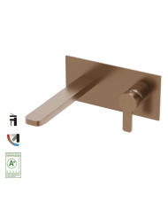 Mélangeur lavabo encastré Lounge Cifial en bronze brossé, design élégant et moderne