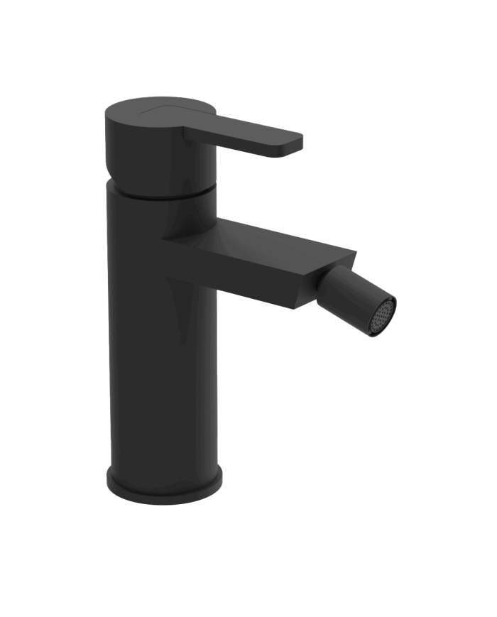 Mélangeur lavabo noir mat élégant Lounge Cifial, design cylindrique moderne