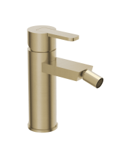 Mélangeur lavabo Cifial Lounge doré, design épuré, finition brillante, bec orientable.