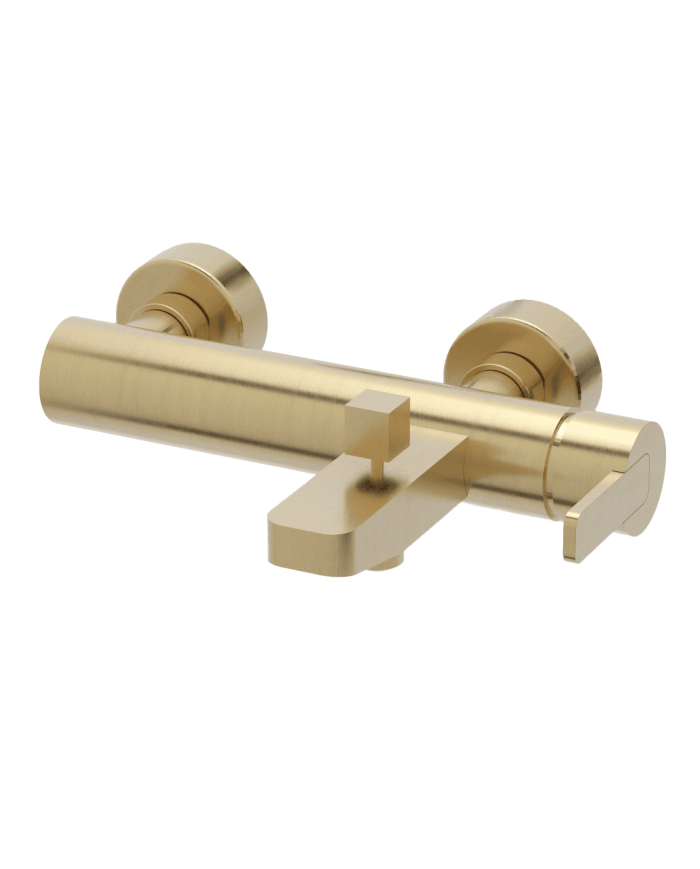 Mélangeur baignoire douche Lounge - Cifial en finition or satiné, design minimaliste et élégant.