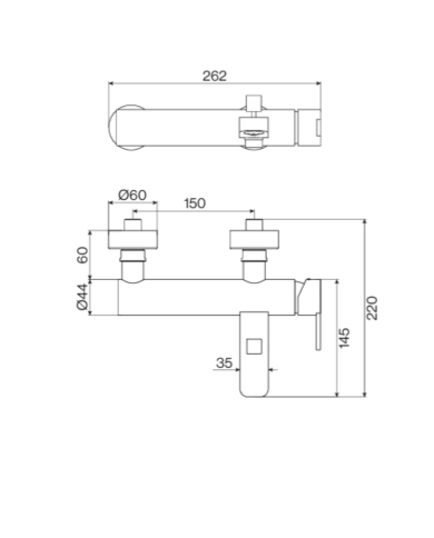 Mélangeur baignoire douche Lounge - Cifial