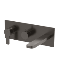 Mélangeur baignoire encastré noir mat Lounge Cifial, design moderne, finition élégante