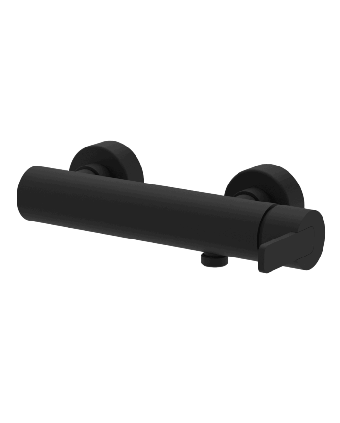 Mélangeur douche encastré Lounge Cifial en finition noire mat, design minimaliste et élégant.