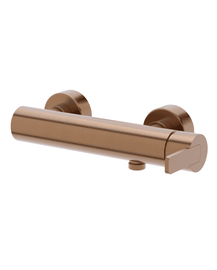 Mélangeur douche encastré Lounge de Cifial en cuivre brossé, design cylindrique élégant