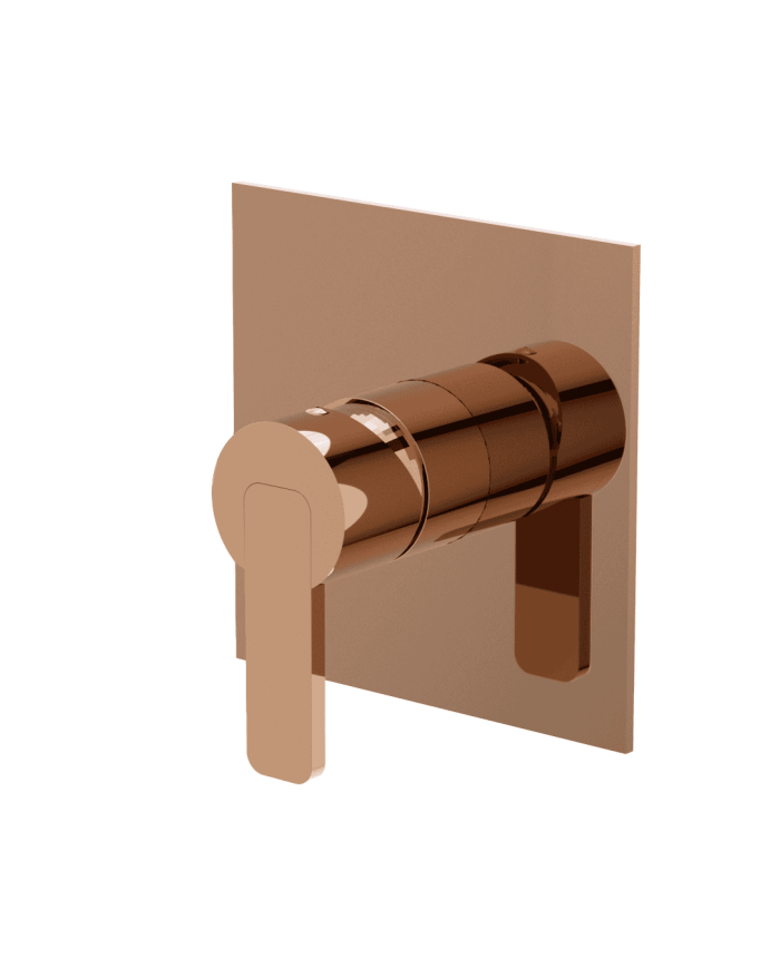 Mitigeur douche Lounge Cifial en finition cuivre, design épuré avec manette latérale