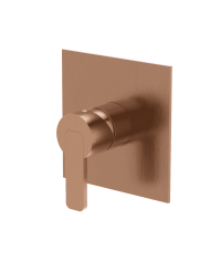 Mitigeur douche Lounge Cifial en finition cuivrée, design moderne et élégant avec poignée carrée