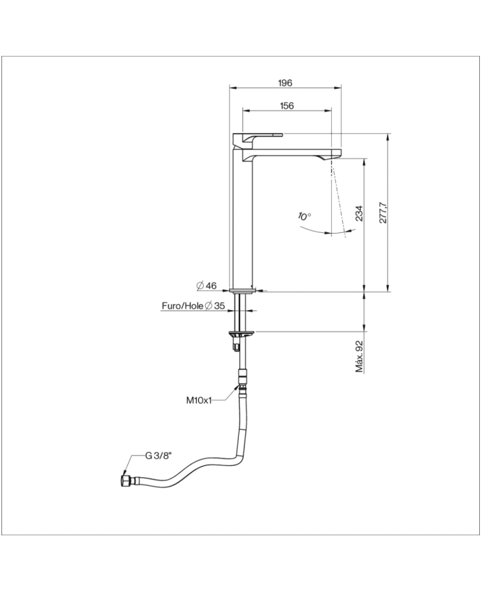 Mitigeur haut Techno 251 - Cifial