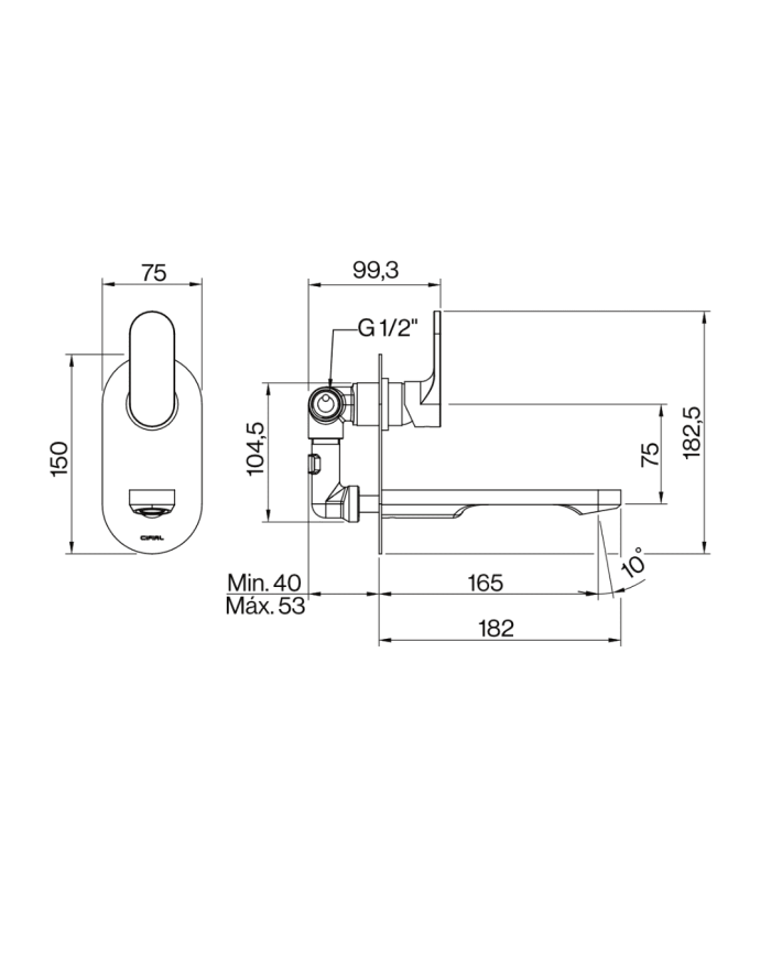 Robinet mitigeur Techno 251 - Cifial