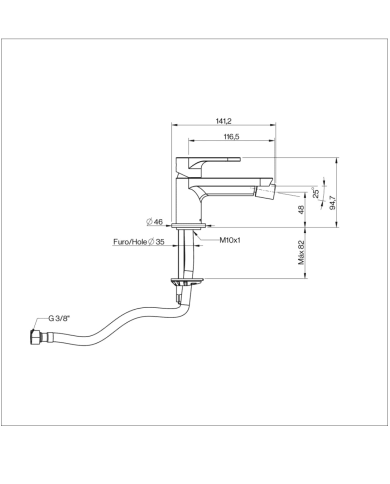 Mitigeur de bidet Techno 251 - Cifial