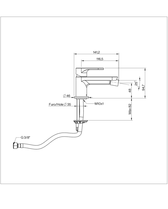 Mitigeur de bidet Techno 251 - Cifial