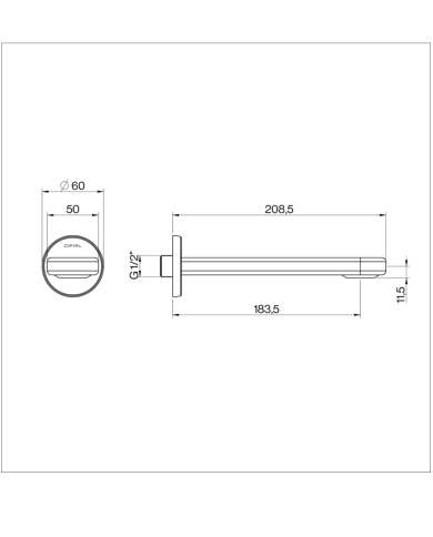 Bec mural Techno 251 - Cifial