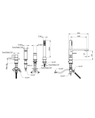 Mitigeur bain douche Techno 251 - Cifial