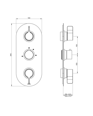 Mitigeur Thermostatique 3 Techno 251 - Cifial