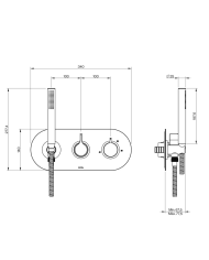 Mitigeur Thermostatique de douche 3 Techno 251 - Cifial