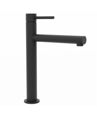 Mitigeur lavabo haut monocommande noir mat ST25S de Cifial, design minimaliste et élégant.