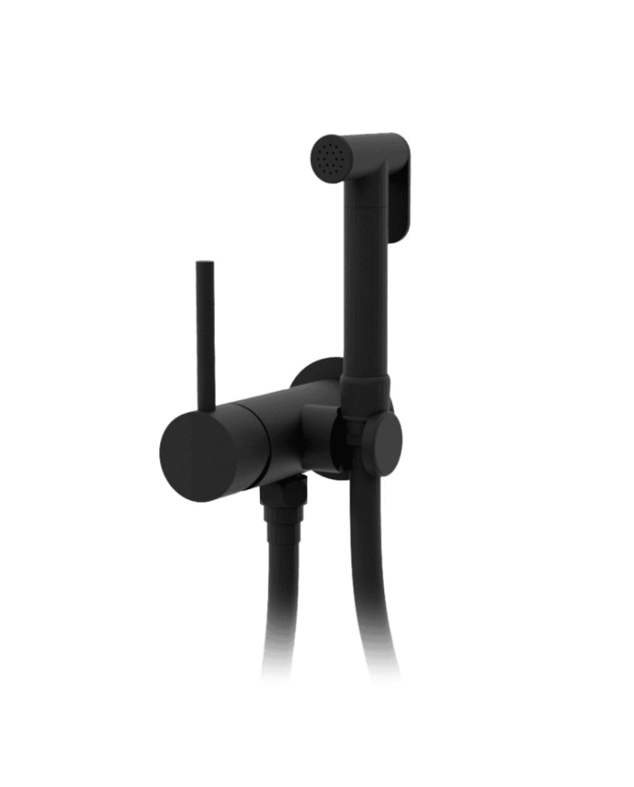 Douchette WC ST25S Cifial en noir mat, design moderne et élégant, flexible et robuste.