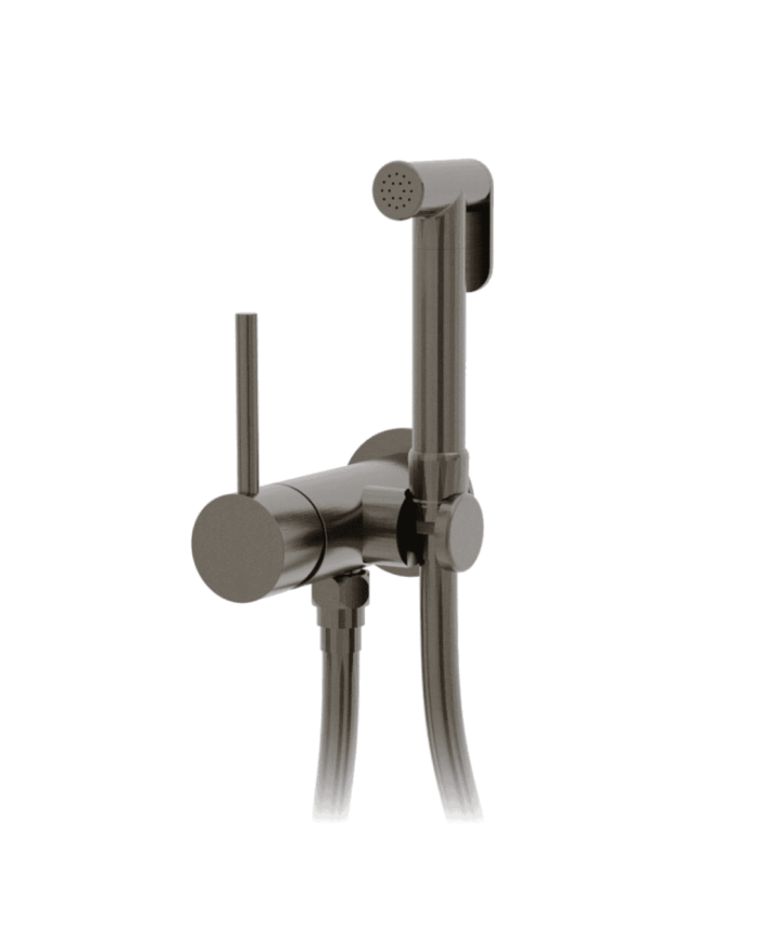 Douchette WC ST25S Cifial en finition noire mate, design épuré et élégant, flexible et tuyau inclus.