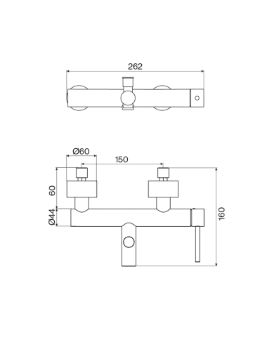 Mélangeur de baignoire et douche ST25S - Cifial