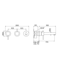 Mélangeur douche encastré ST25S - Cifial