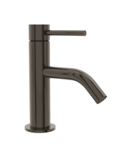 Mitigeur lavabo noir mat ST25 de Cifial, design épuré, levier droit, bec arrondi.