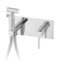 Plaque mitigeur monocommande bidet ST25 en chrome par Cifial, design moderne et élégant.