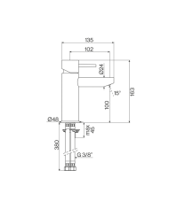 Mélangeur lavabo monotrou City - Cifial