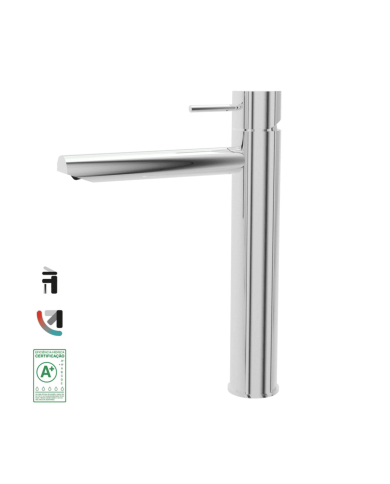 mélangeur lavabo cifial city | finition chrome/noir MAT