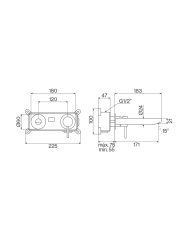 Mélangeur lavabo 2 trous City - Cifial