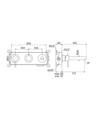 Mitigeur 2 encastré douche City - Cifial