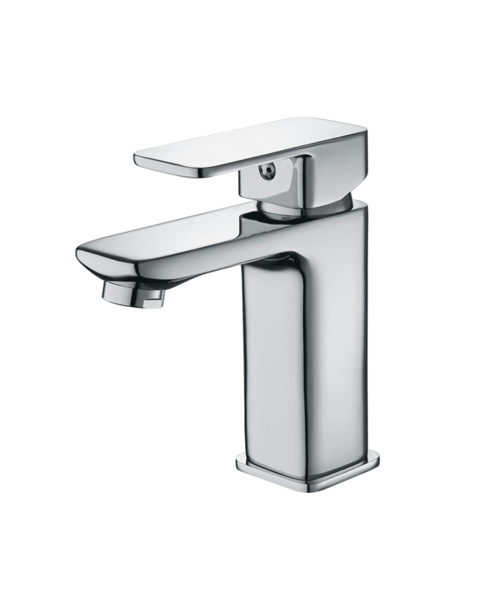 Mélangeur lavabo monocommande Life Cifial en chrome, design carré et élégant.