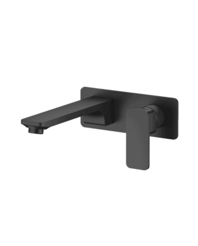 Mélangeur lavabo encastré Life en noir mat par Cifial, design moderne et élégant.