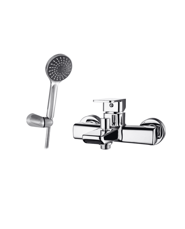 Mitigeur baignoire encastré Life Cifial en finition chromée avec douchette et flexible