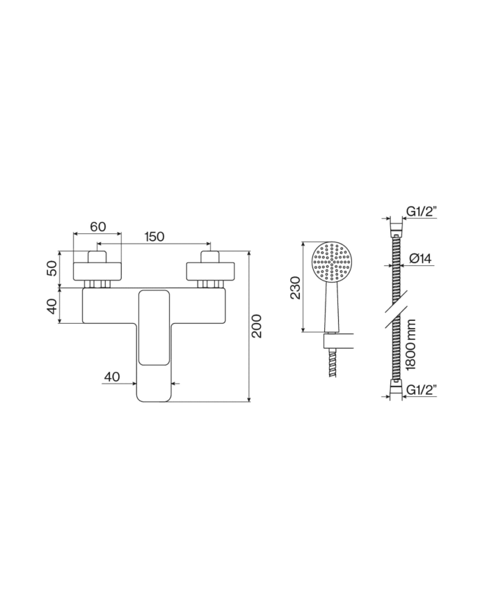 Mitigeur baignoire douche encastré Life Cifial en finition chrome, design compact et élégant.