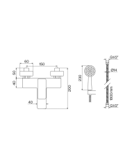 Mitigeur baignoire douche encastré Life Cifial en finition chrome, design compact et élégant.