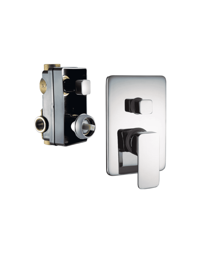 Mitigeur douche encastré Life Cifial, finition chromée, design moderne, 2 sorties visibles