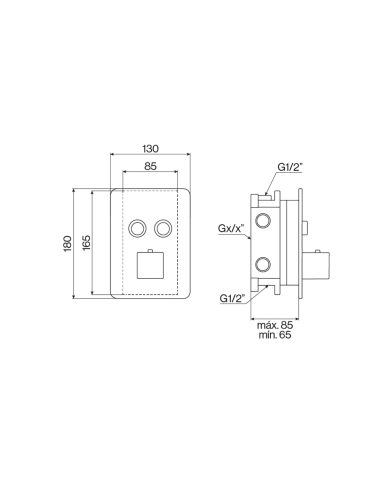 Mitigeur douche thermostatique encastré Life - Cifial