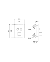 mitigeur douche thermostatique cifial | Life encastré