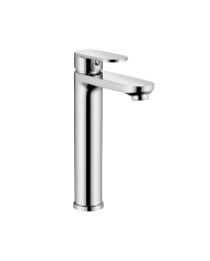 Mélangeur lavabo haut monocommande chromé Easy par Cifial, design élégant et finitions brillantes.