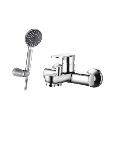 Mitigeur baignoire douche Easy Cifial en finition chromée avec pommeau de douche amovible