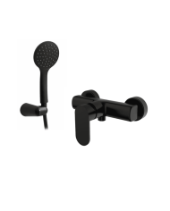 Mitigeur de douche noir mat Easy Cifial avec pommeau amovible, design élégant et finitions modernes.