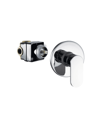 Mitigeur douche encastré Cifial Easy, finition chrome, design moderne et élégant.