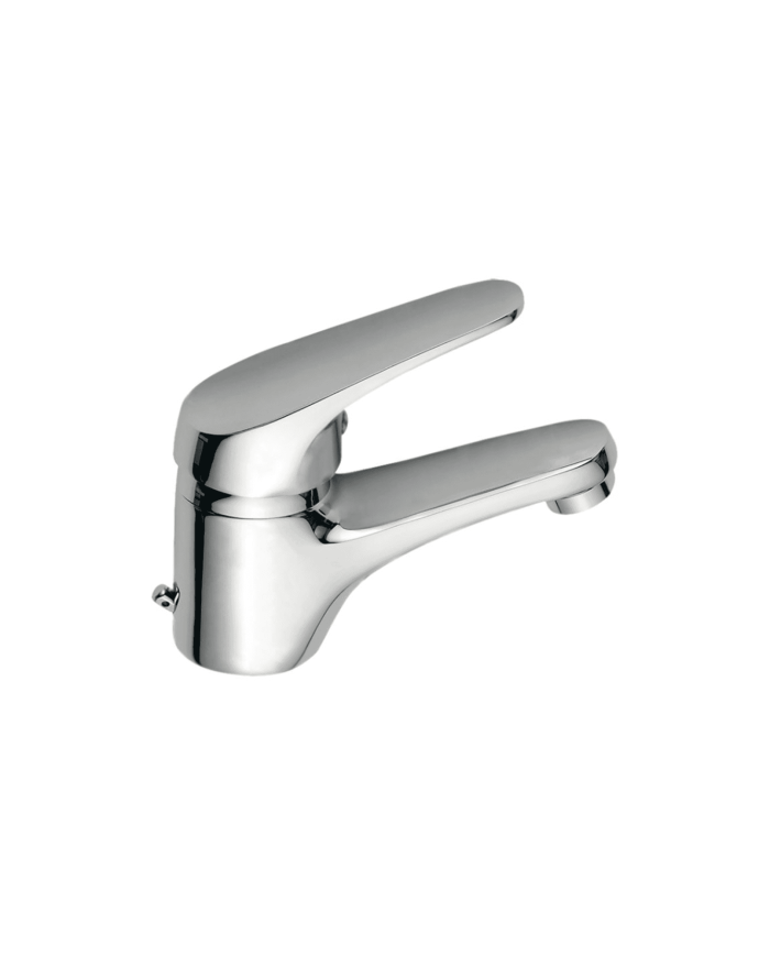 Mélangeur monocommande lavabo Nova Golf Cifial, finition chromée, design élégant et courbé.