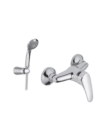 Mélangeur douche monocommande Nova Golf Cifial, finition chrome, design vintage, pommeau inclus.