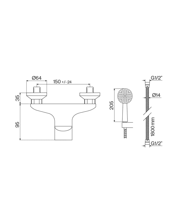 Mélangeur douche rétro Cifial, mitigeur chromé avec pommeau de douche, design vintage élégant.