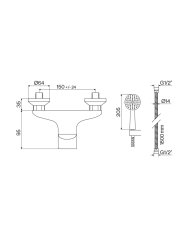 Mélangeur douche rétro Cifial, mitigeur chromé avec pommeau de douche, design vintage élégant.