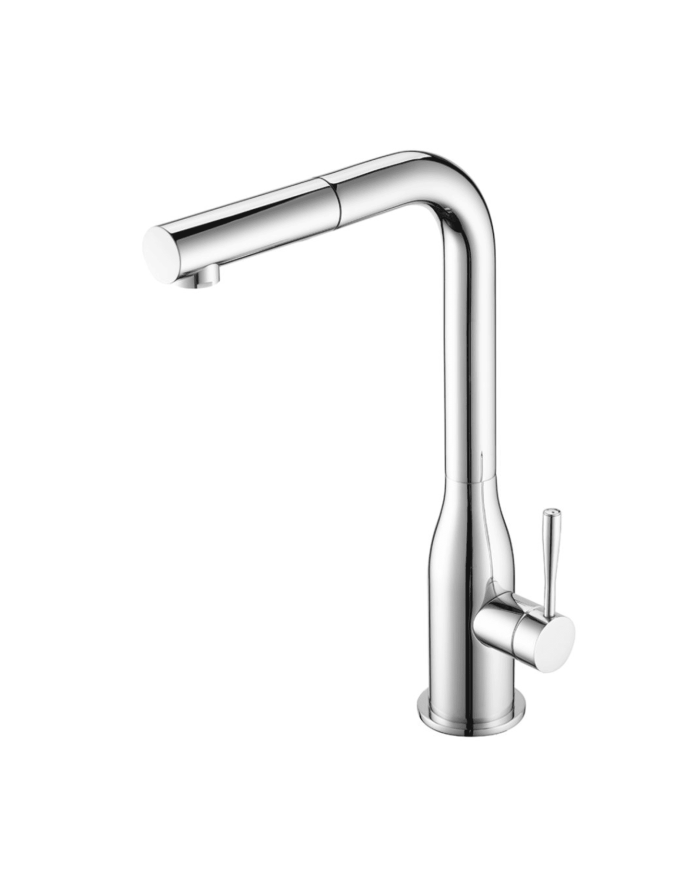 Mélangeur évier cuisine extensible Fiol en chrome par Cifial, design moderne et élégant.