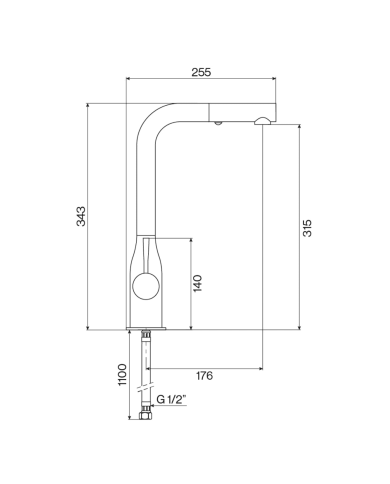 Mélangeur évier extensible cuisine Fiol - Cifial